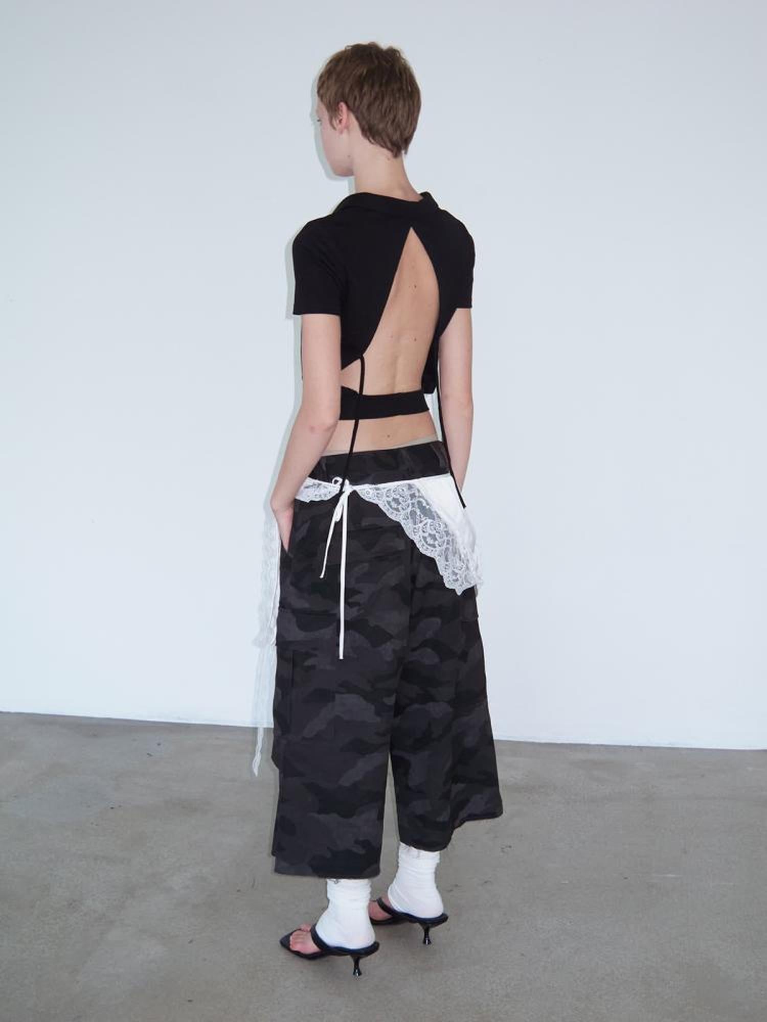 Delivery Double Layer Pleated White Satin Lace Trim Asymmetrical Slip Skirt