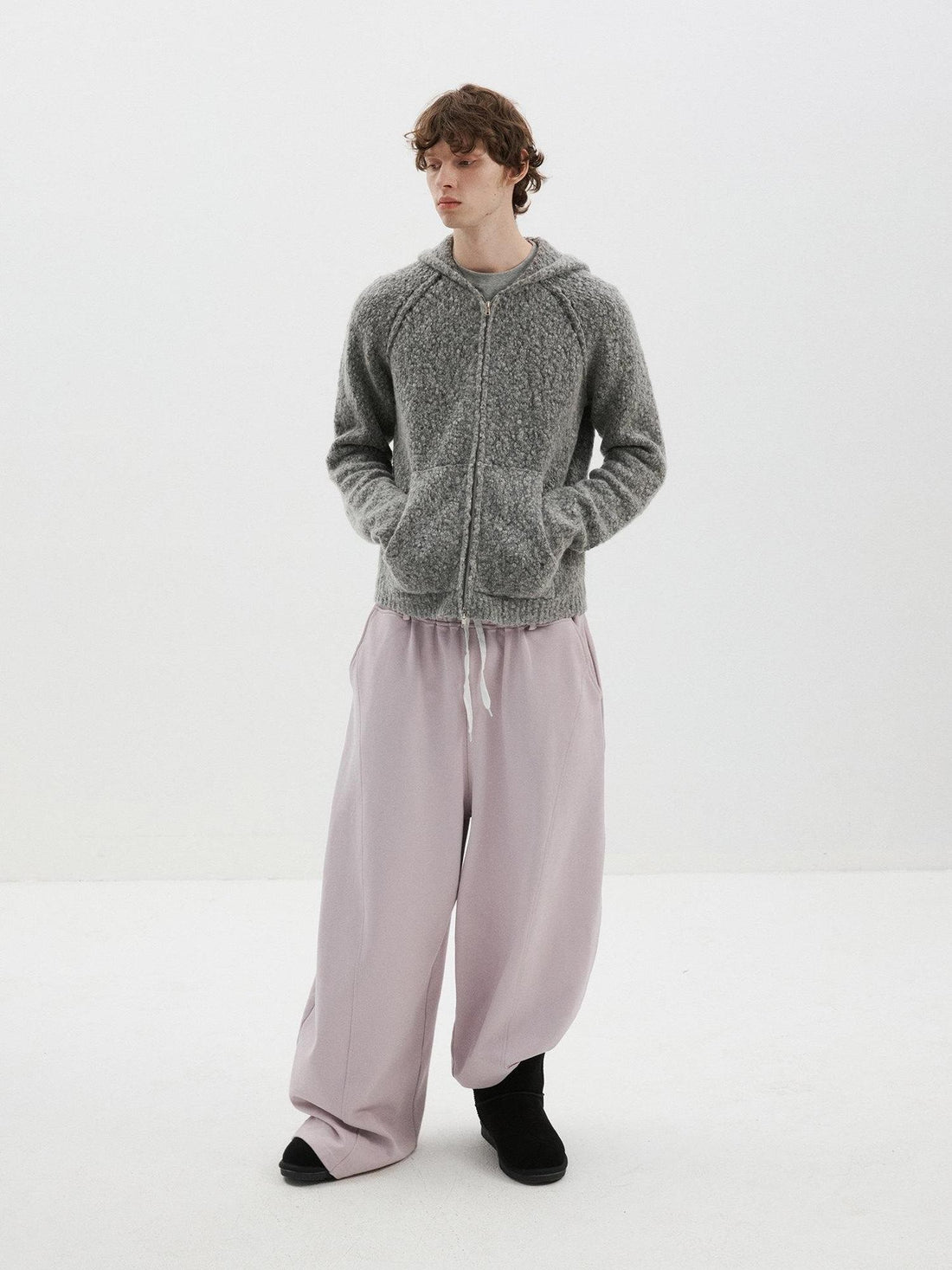 Delivery Dusty Pink Purple 3d Curved Seam Oversized Women&