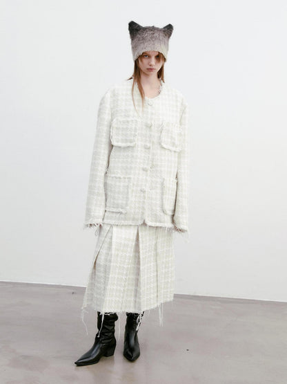 Delivery Frayed Fringe Tassel Woven Relaxed Cream Women&