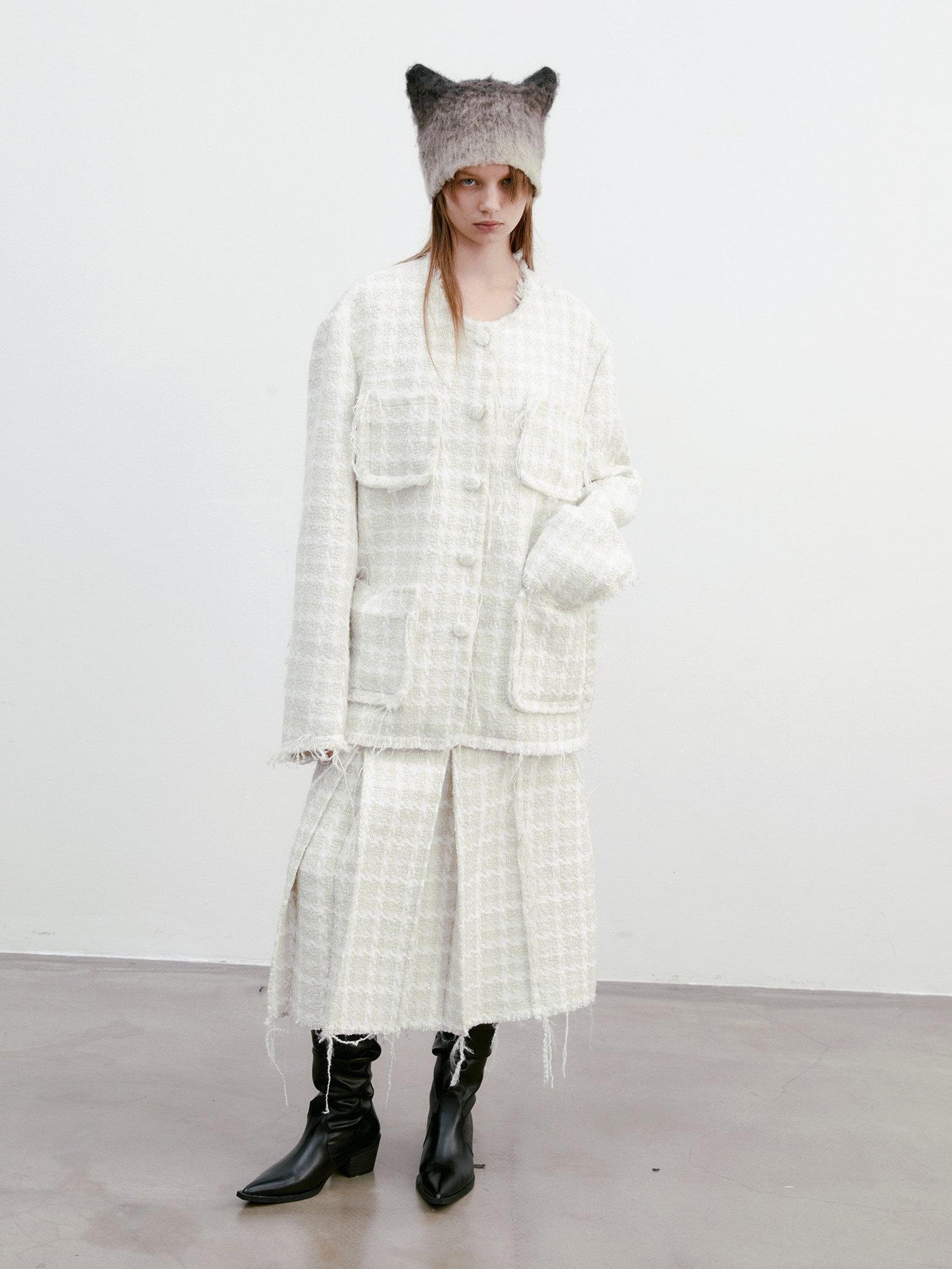 Delivery Frayed Fringe Tassel Woven Relaxed Cream Women&