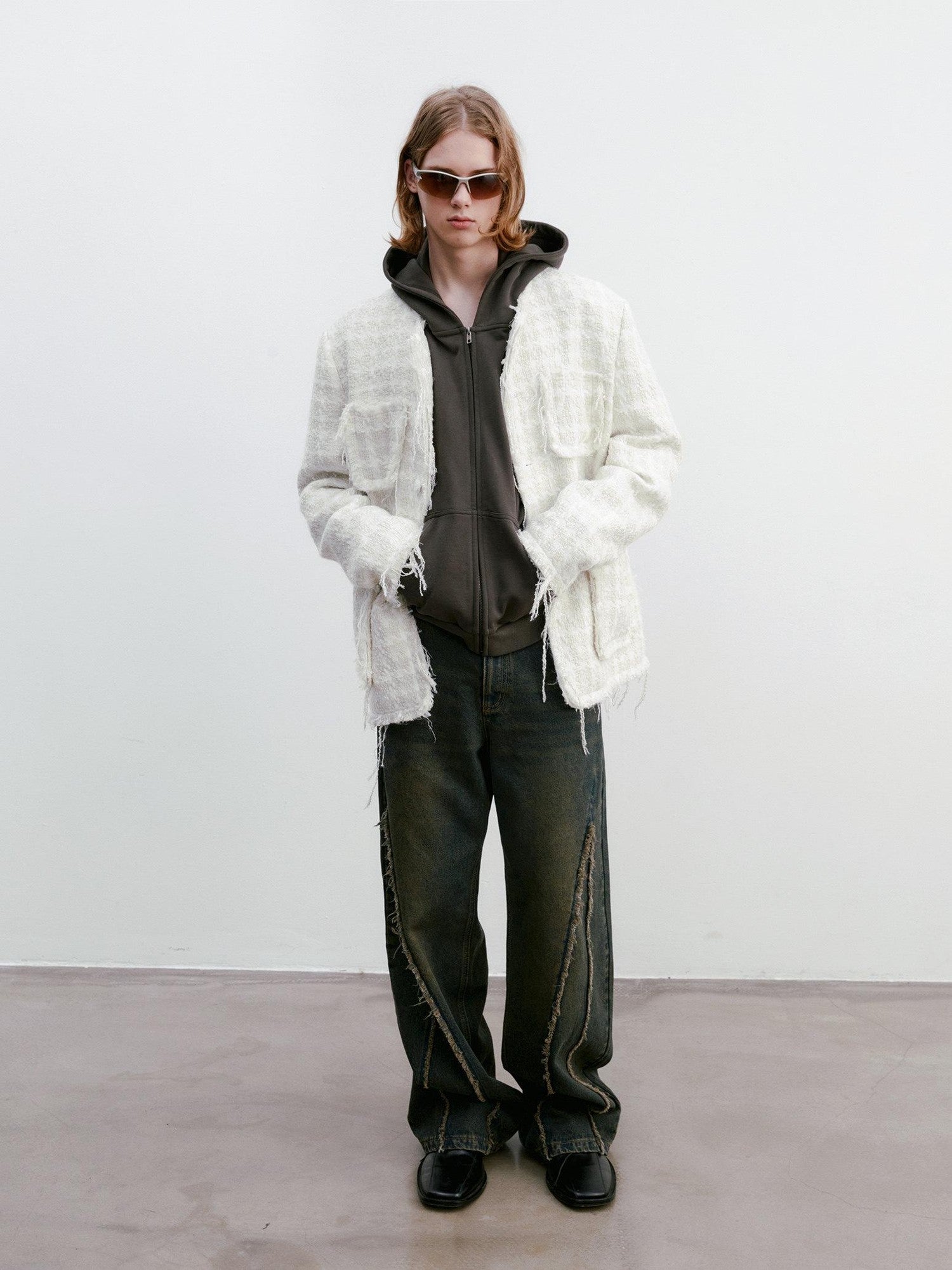 Delivery Frayed Fringe Tassel Woven Relaxed Cream Women&