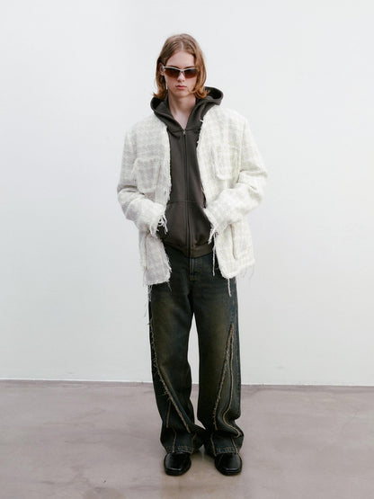 Delivery Frayed Fringe Tassel Woven Relaxed Cream Women&