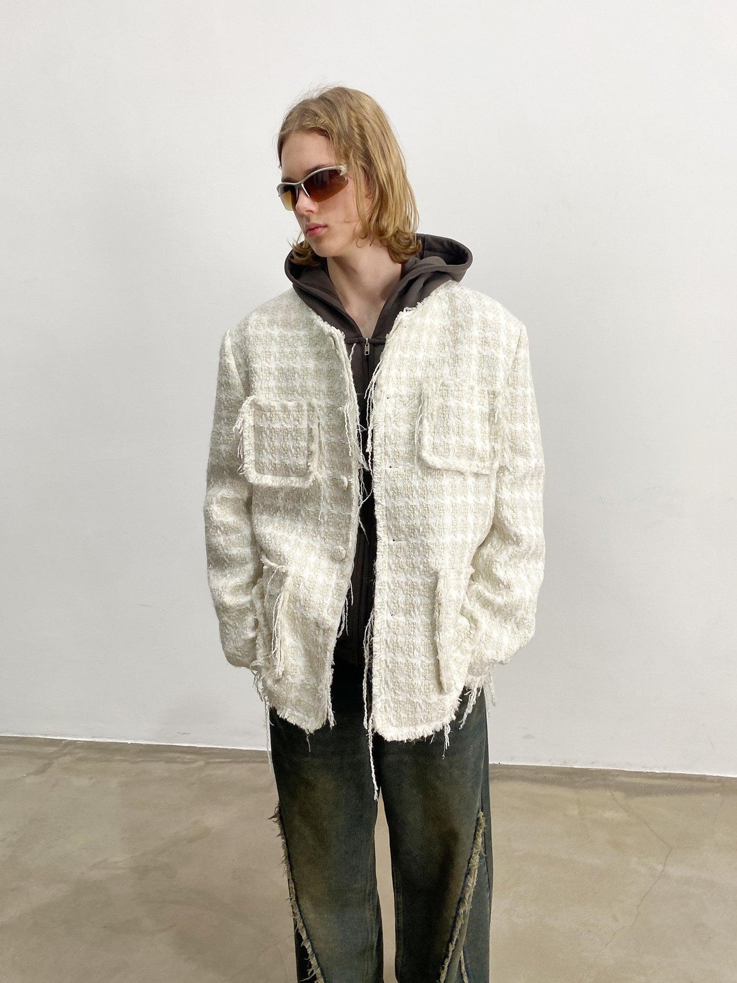 Delivery Frayed Fringe Tassel Woven Relaxed Cream Women&