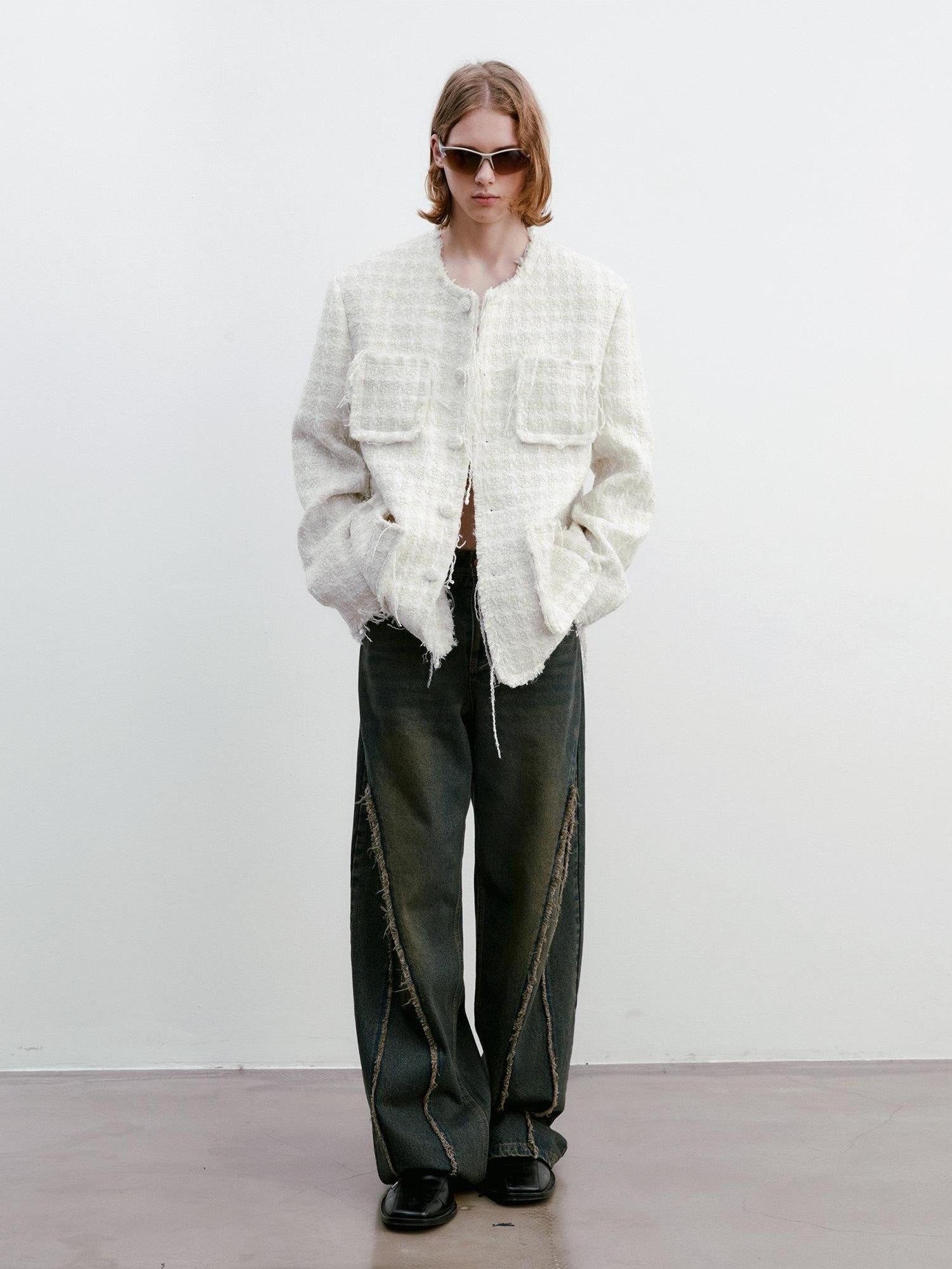 Delivery Frayed Fringe Tassel Woven Relaxed Cream Women&