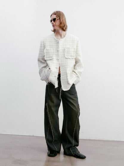 Delivery Frayed Fringe Tassel Woven Relaxed Cream Women&