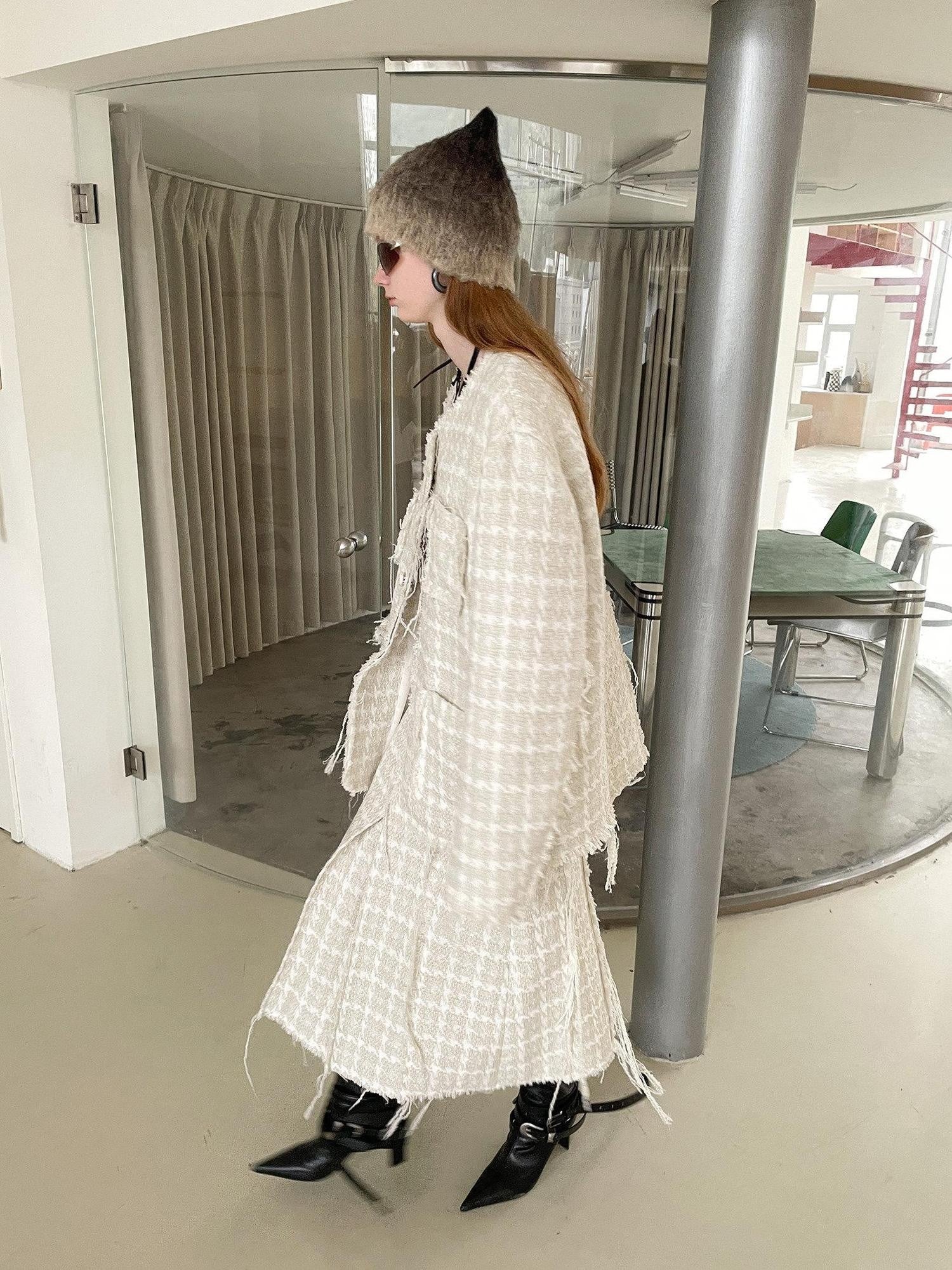 Delivery Frayed Fringe Tassel Woven Relaxed Cream Women&