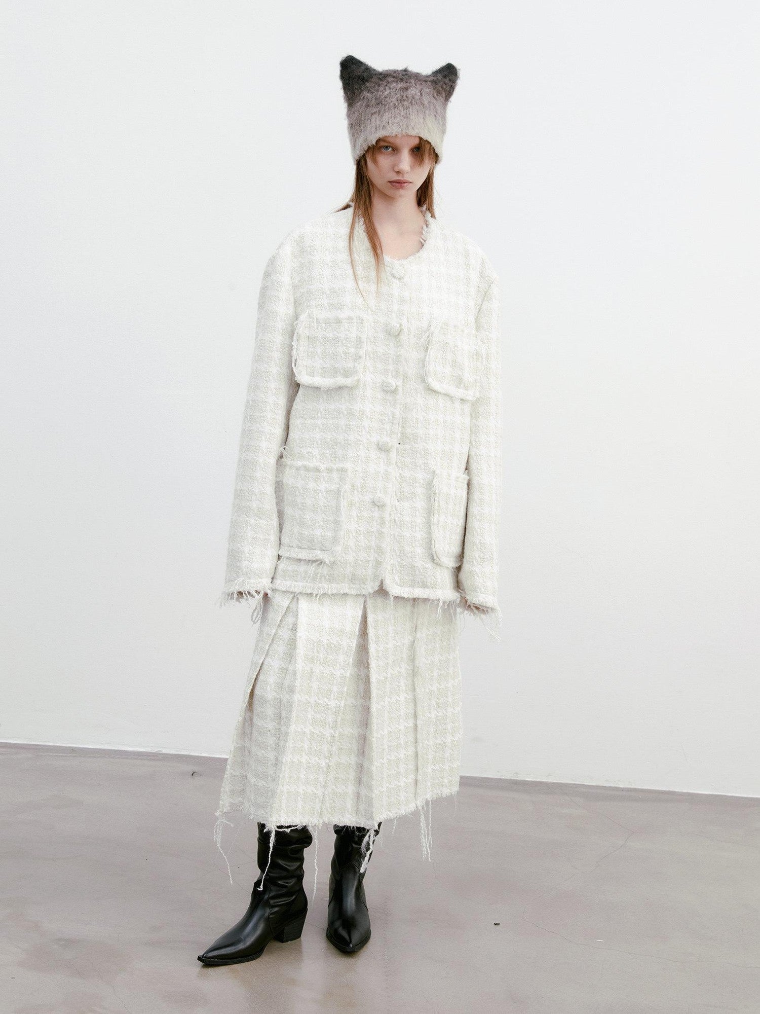 Delivery Frayed Fringe Tassel Woven Relaxed Cream Women&