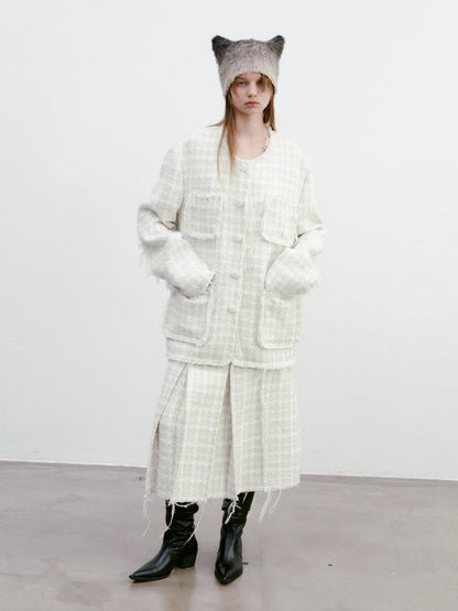 Delivery Frayed Fringe Tassel Woven Relaxed Cream Women&