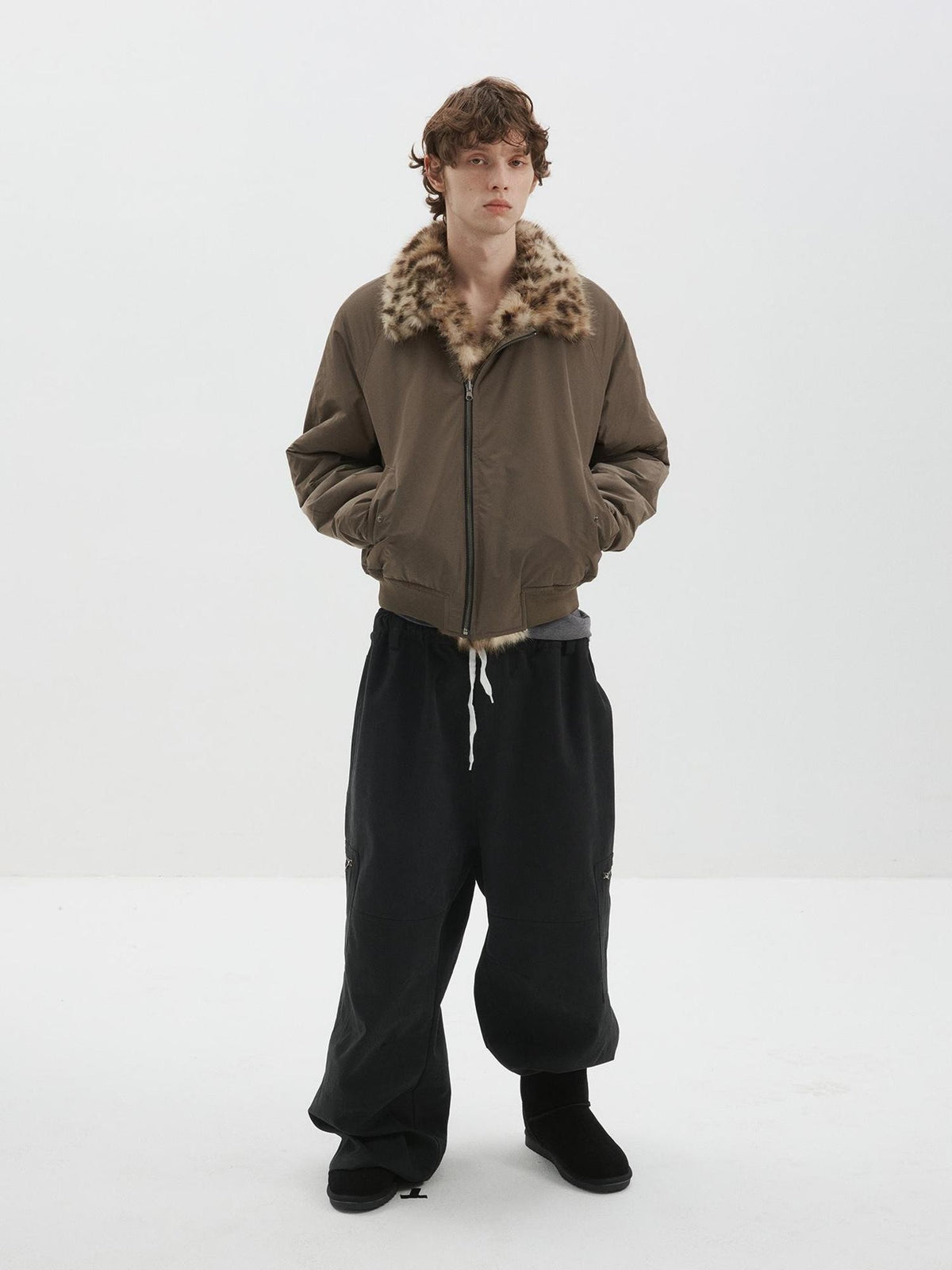 Delivery Gradient Leopard Print Reversible Double Sided Women&