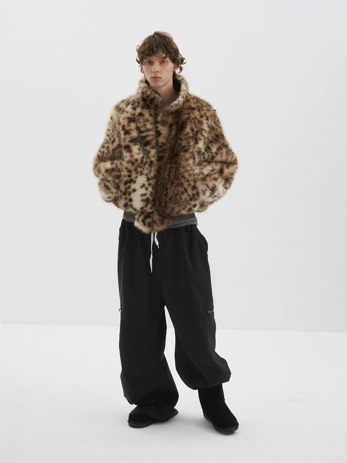 Delivery Gradient Leopard Print Reversible Double Sided Women&