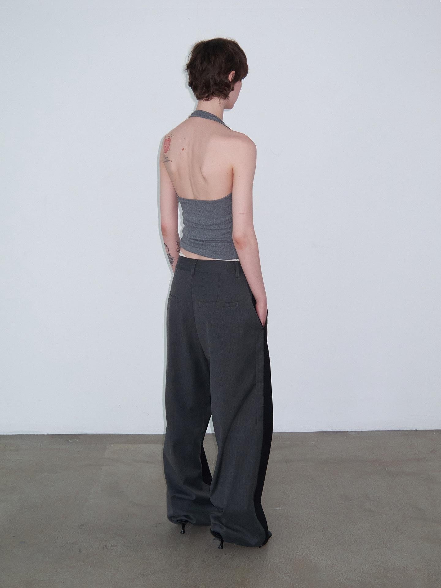 Delivery Gray Printed Napoleon Buttons Square Neck Slim Fit Cropped Women&