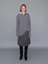 Delivery Gray Striped Polo Style Oversized Women&