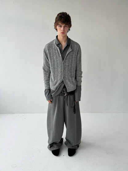 Delivery Gray Striped Polo Style Oversized Women&