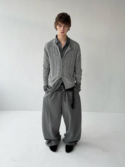 Delivery Gray Striped Polo Style Oversized Women&