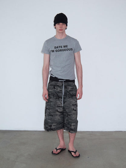 Delivery Grey Letter Print Crew Neck Straight Women&