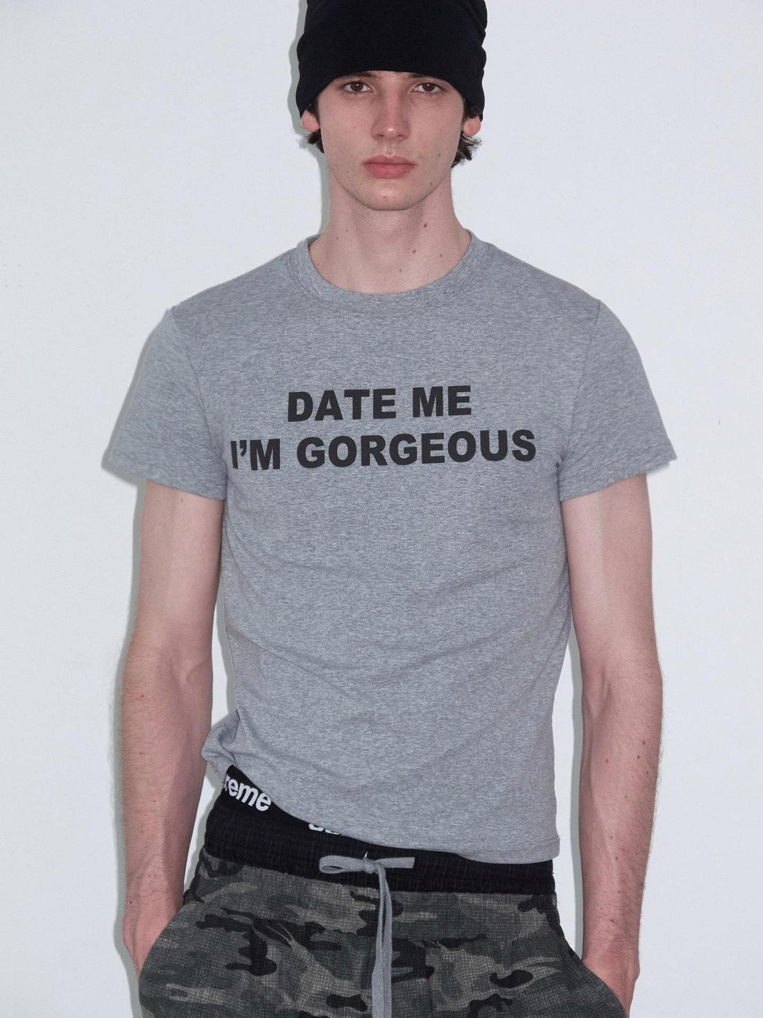 Delivery Grey Letter Print Crew Neck Straight Women&