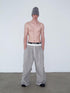 Delivery Grey Plaid Patchwork Double Waist Drawstring Women&
