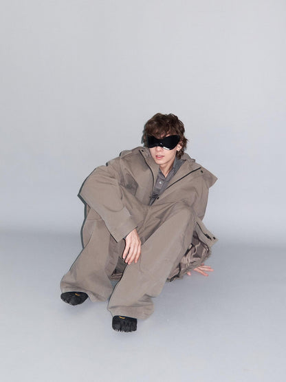 Delivery Khaki Double Collar Hooded Detachable Quilted Women&