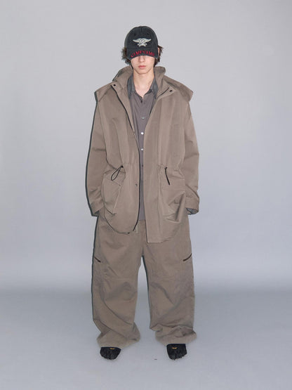Delivery Khaki Double Collar Hooded Detachable Quilted Women&