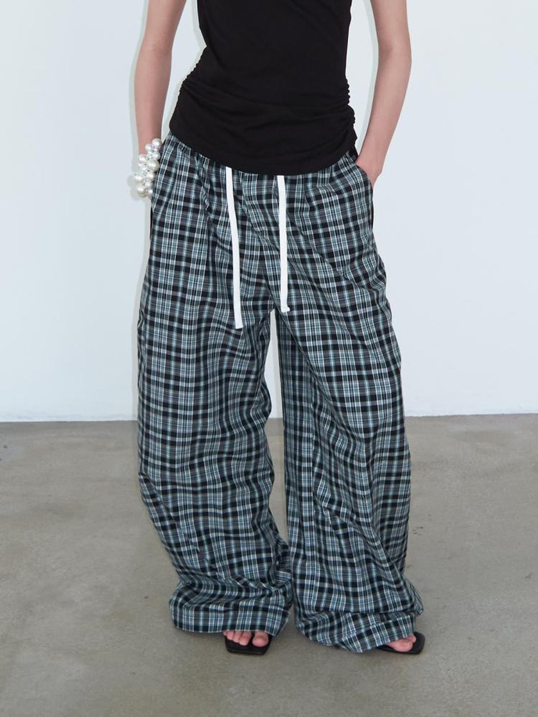 Delivery Kitten Positive Relaxed Drawstring Wide Leg Pants
