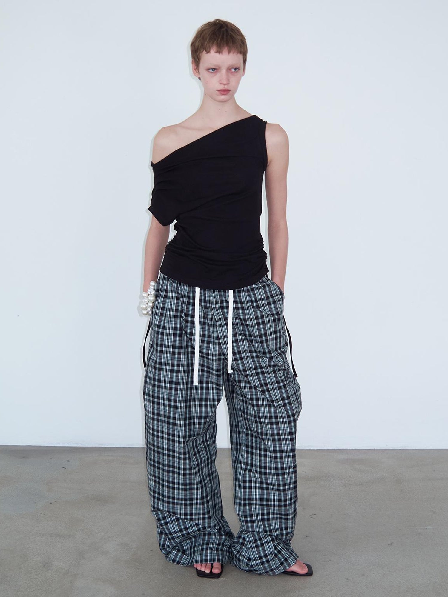 Delivery Kitten Positive Relaxed Drawstring Wide Leg Pants