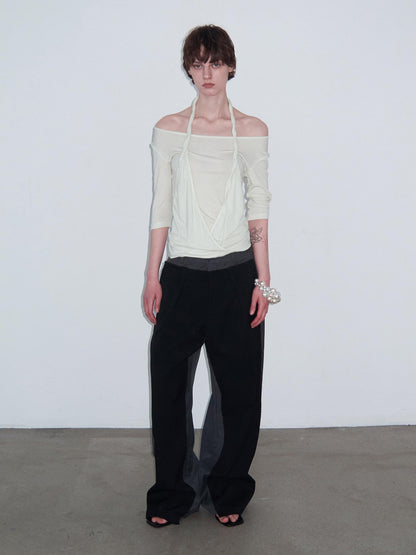 Delivery Layered Knot Halter Round Neck Women&