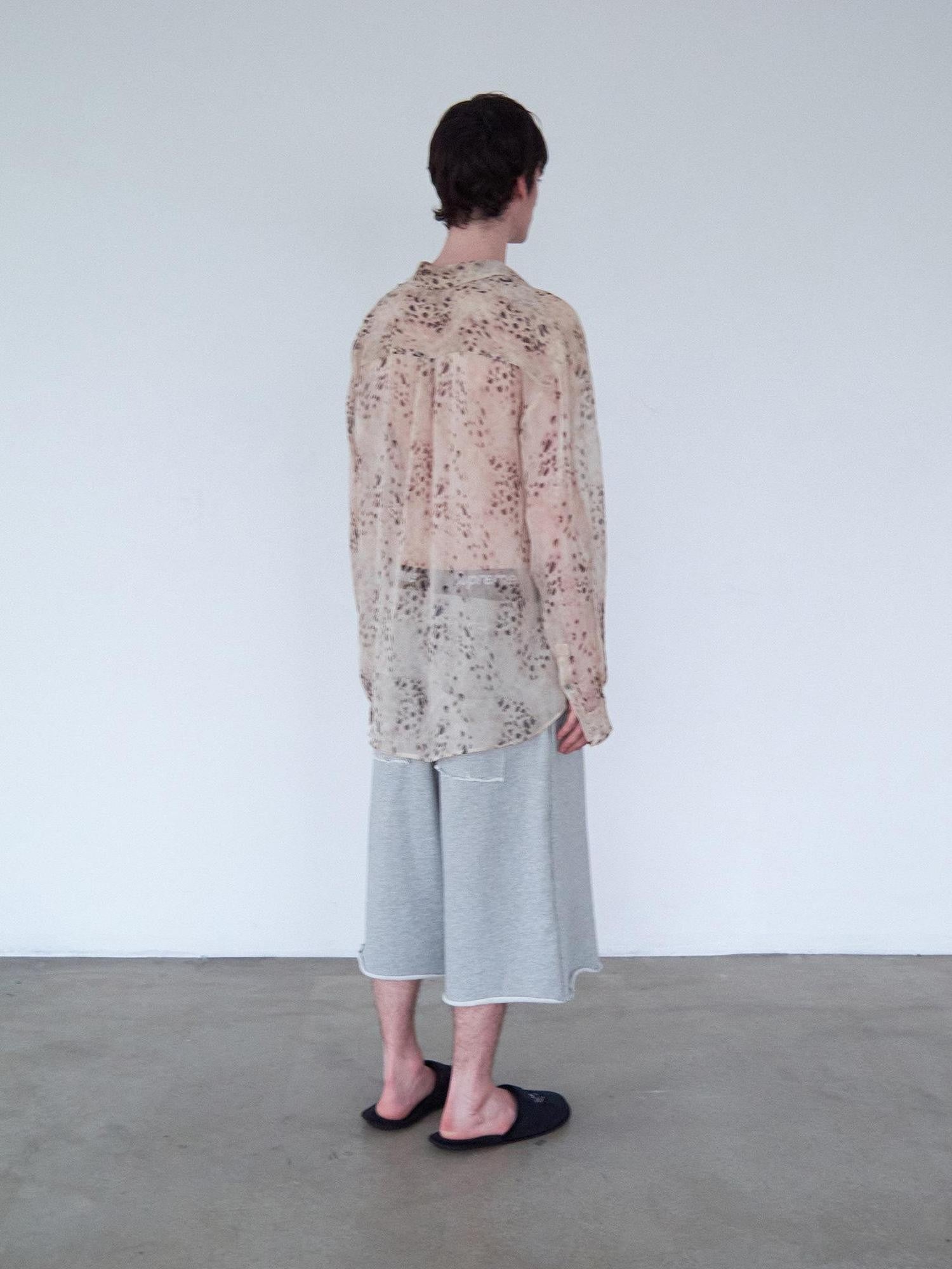 Delivery Light Khaki Leopard Print Loose Long Sleeve Women&