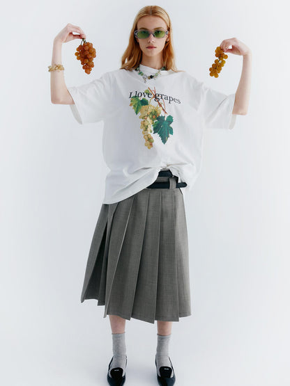 Delivery Love Grapes Print T-Shirt
