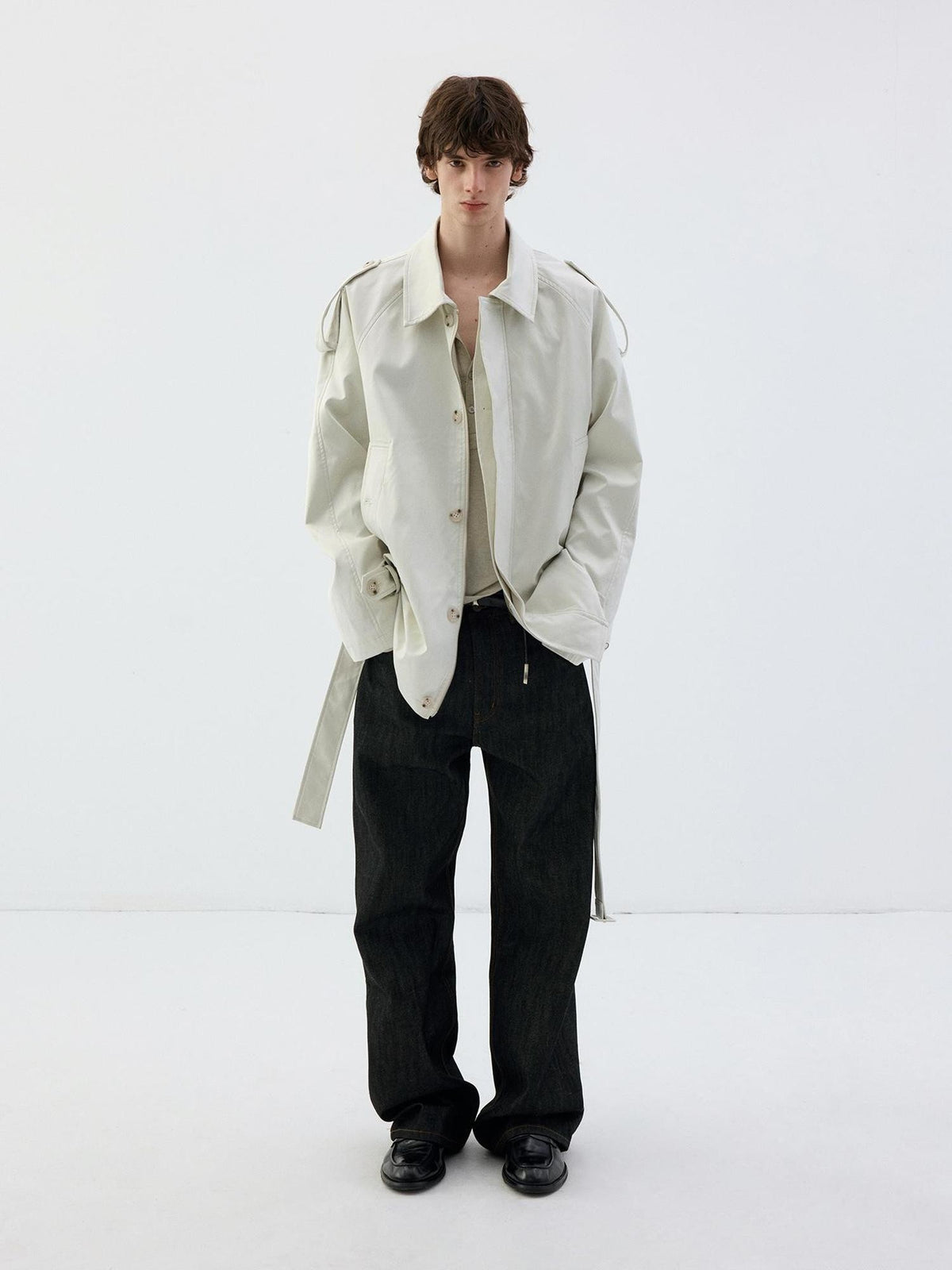 Delivery Matte Brushed Satin Luster Off White Wrinkle Resistant Zip Women&