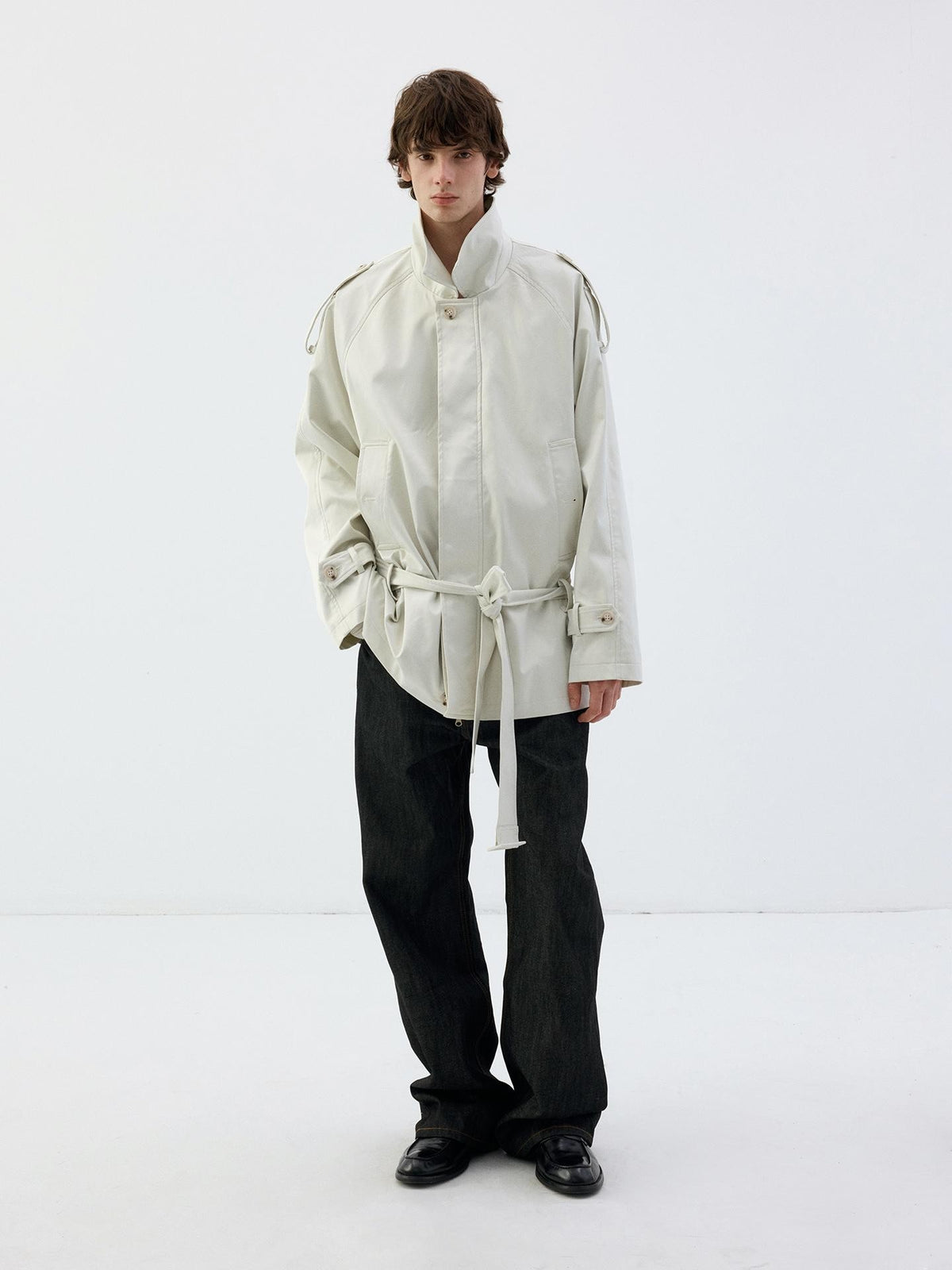 Delivery Matte Brushed Satin Luster Off White Wrinkle Resistant Zip Women&