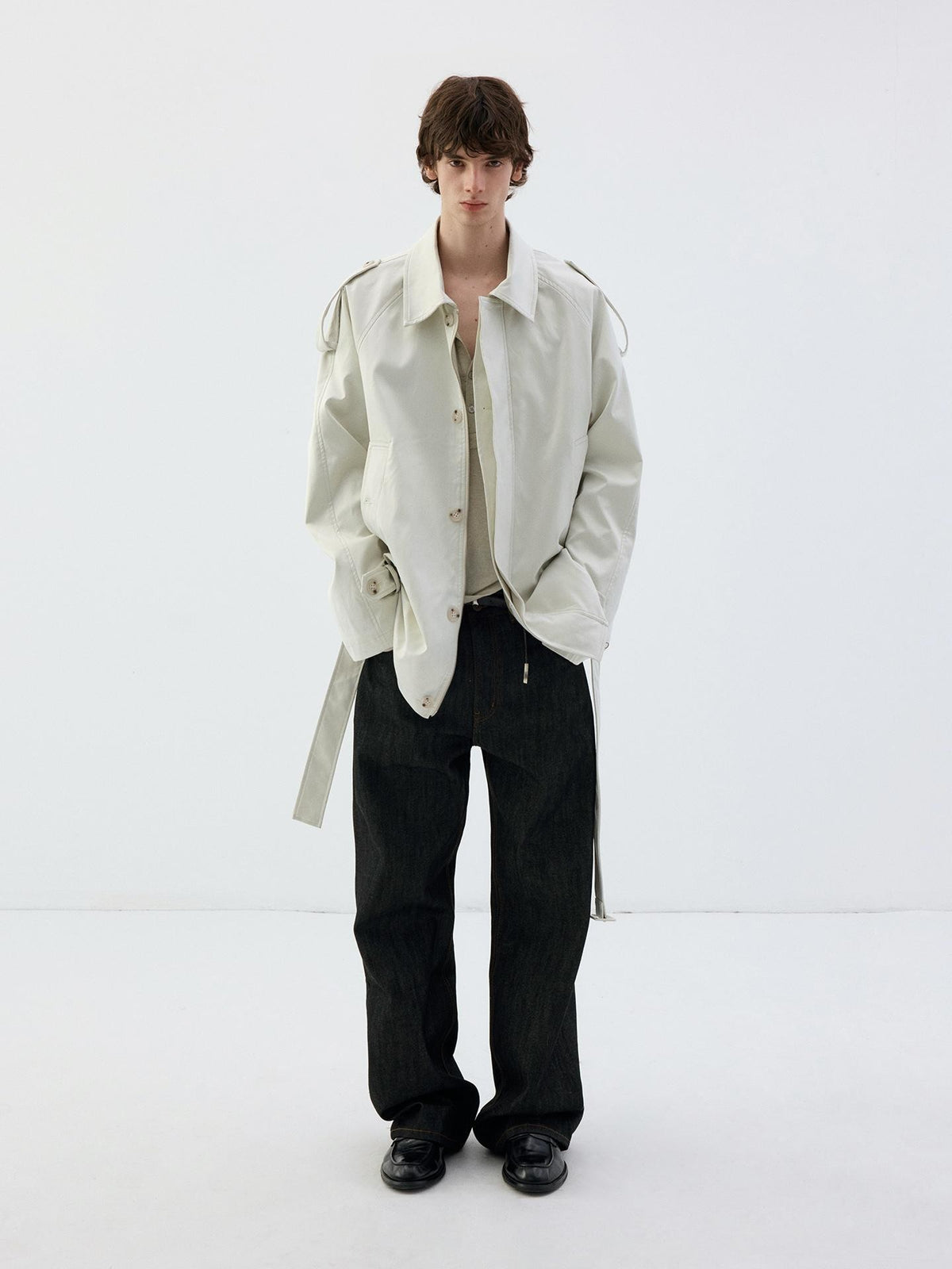 Delivery Matte Brushed Satin Luster Off White Wrinkle Resistant Zip Women&