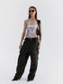 Delivery Metallic Champagne Pink Knitted Crinkle Strap Halter Top