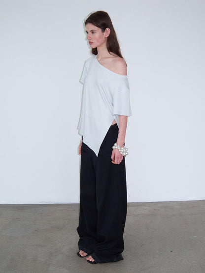 Delivery Mint Ice Blue Asymmetric Tie Knot Hem Women&