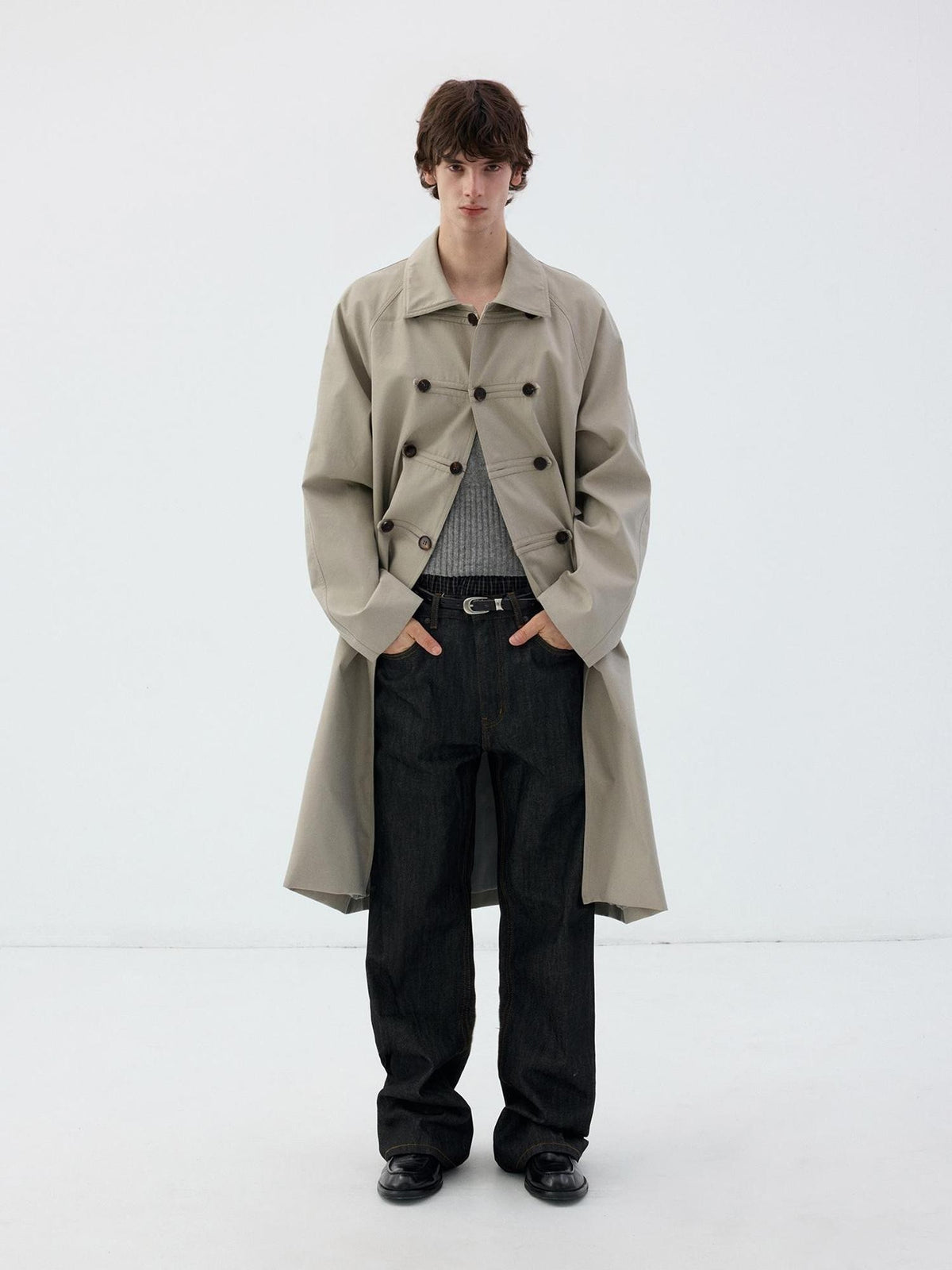 Delivery Napoleon Button Loose Long Sleeve Lapel Women&