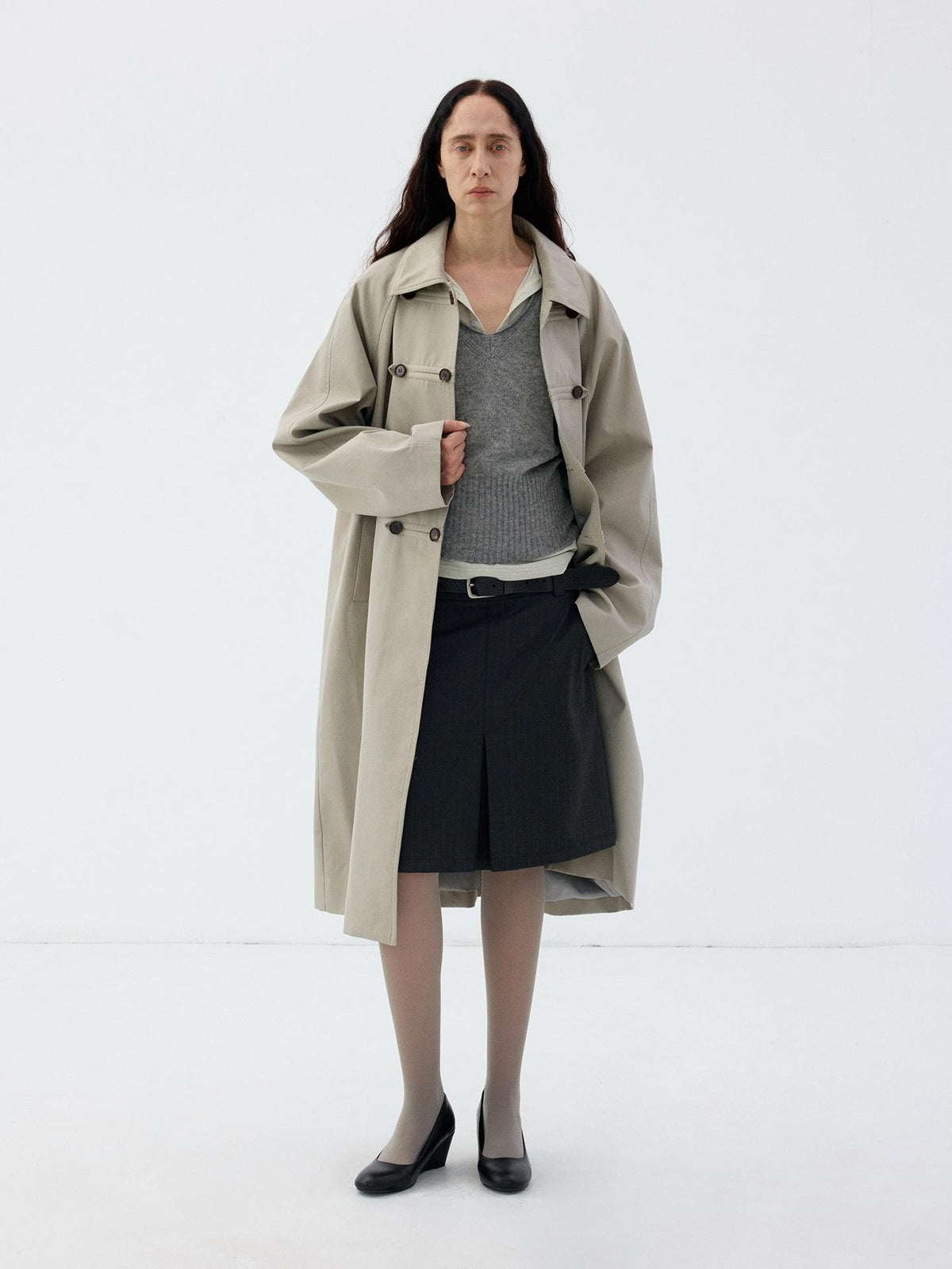 Delivery Napoleon Button Loose Long Sleeve Lapel Women&