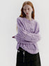 Delivery Pale Lavender Asymmetric Cutout Round Neck Women&