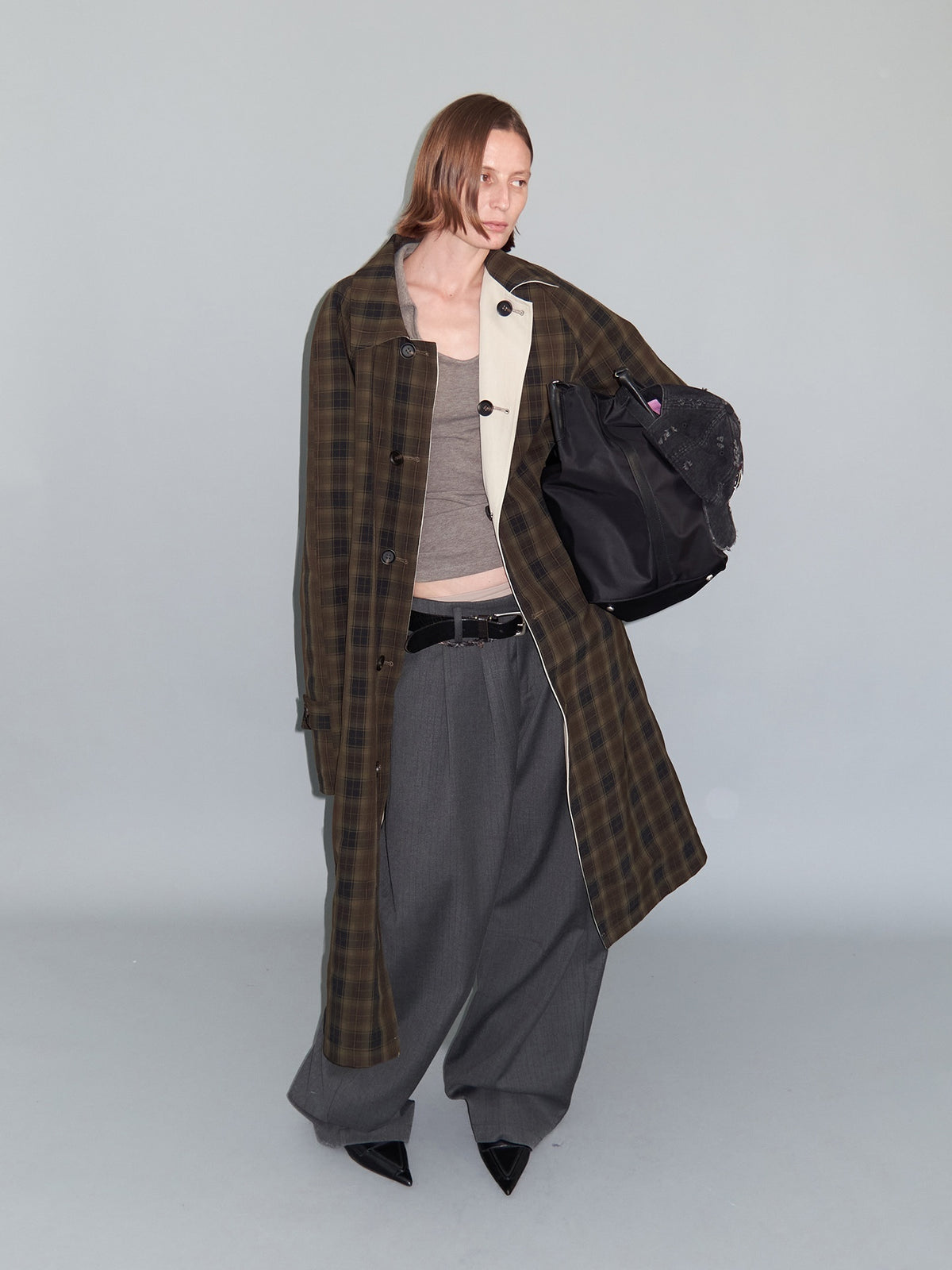 Delivery_Plaid_Reversible_Relaxed_Long_Square_Neck_Women&