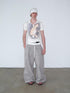 Delivery Retro Portrait Print Polo Collar Straight Women&