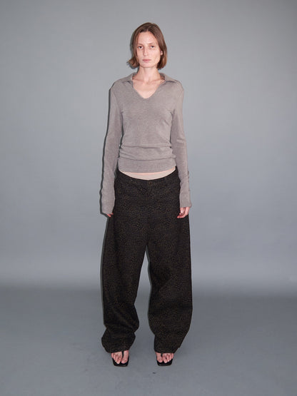 Delivery_Slim_Fit_Polo_U_Neck_Knit_Lettering_Women&