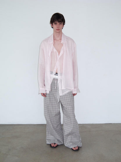 Delivery Soft Pink Loose Layered Faux Two Piece Women&