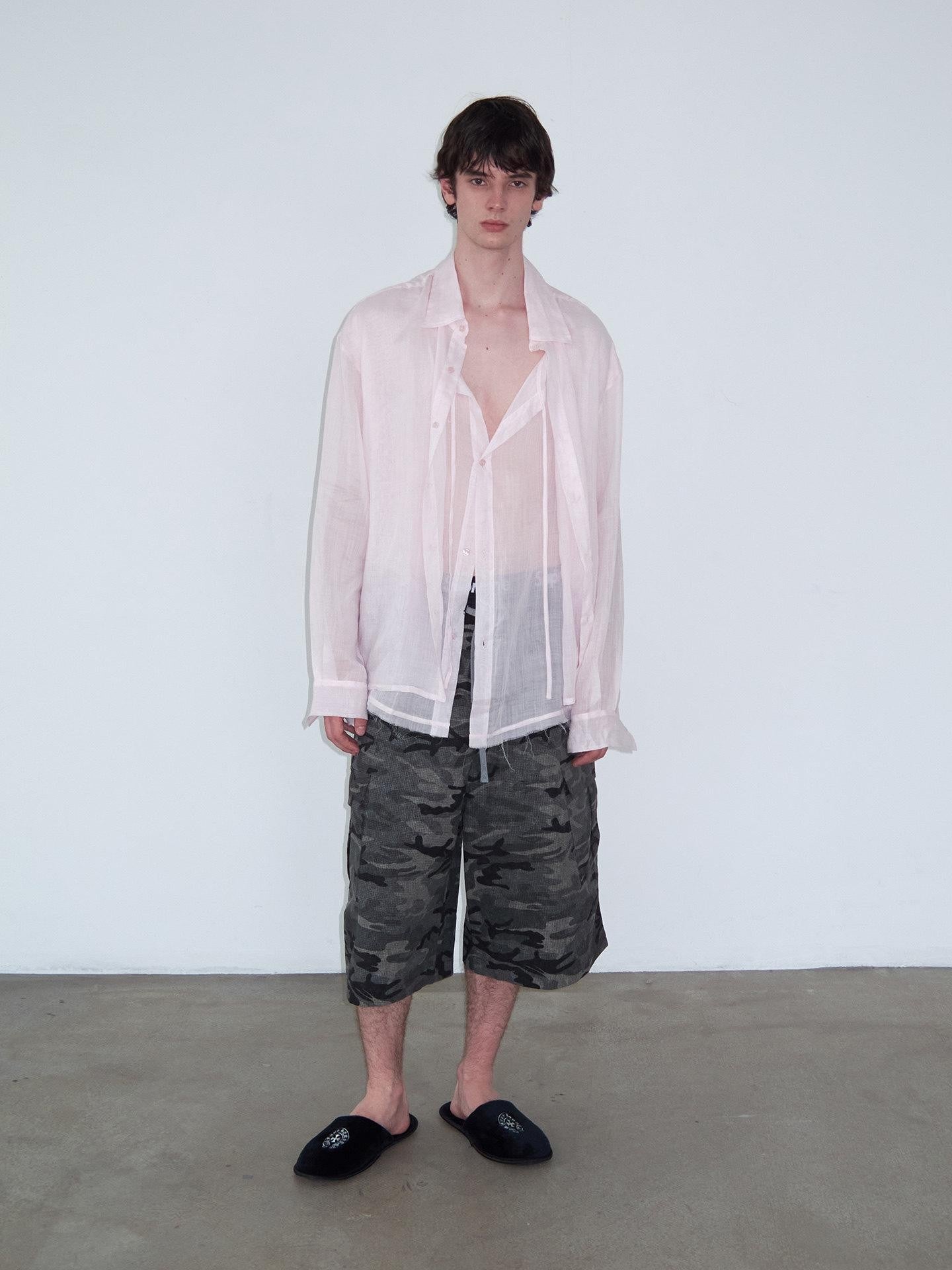 Delivery Soft Pink Loose Layered Faux Two Piece Women&