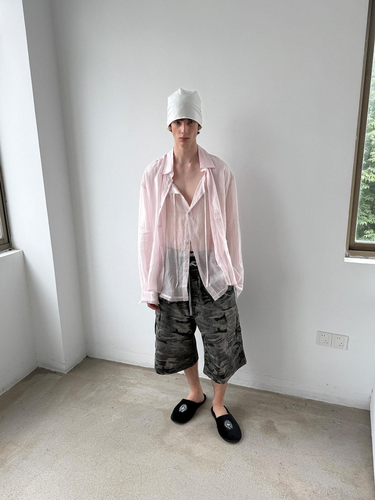 Delivery Soft Pink Loose Layered Faux Two Piece Women&