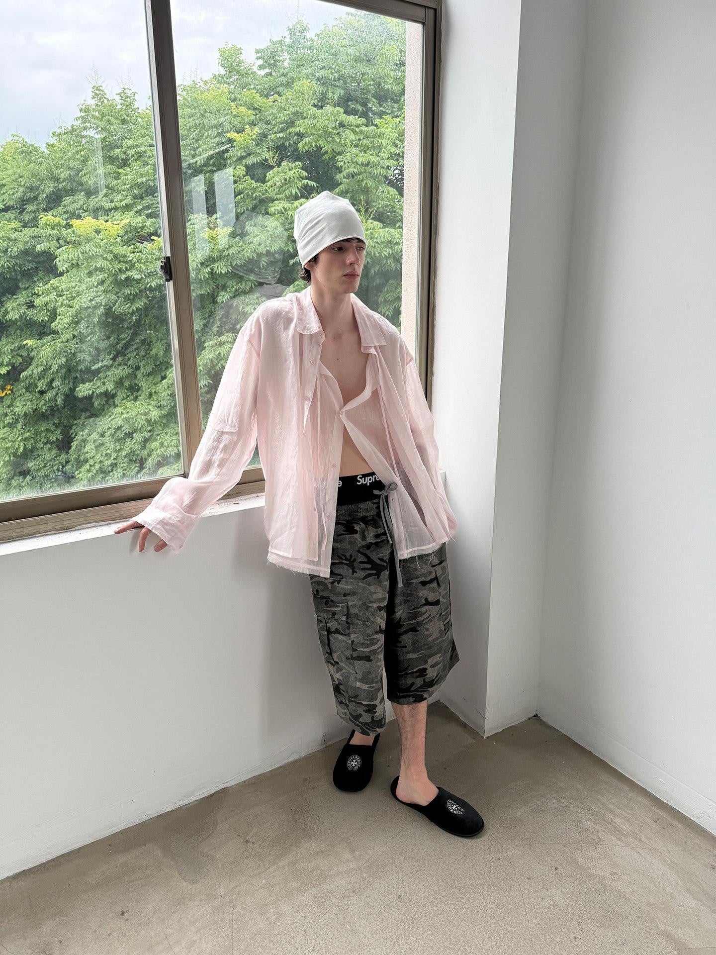 Delivery Soft Pink Loose Layered Faux Two Piece Women&