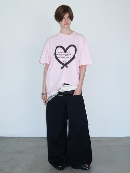 Delivery Triple Waist Seam Black Wide Leg Trousers Relaxed Fit