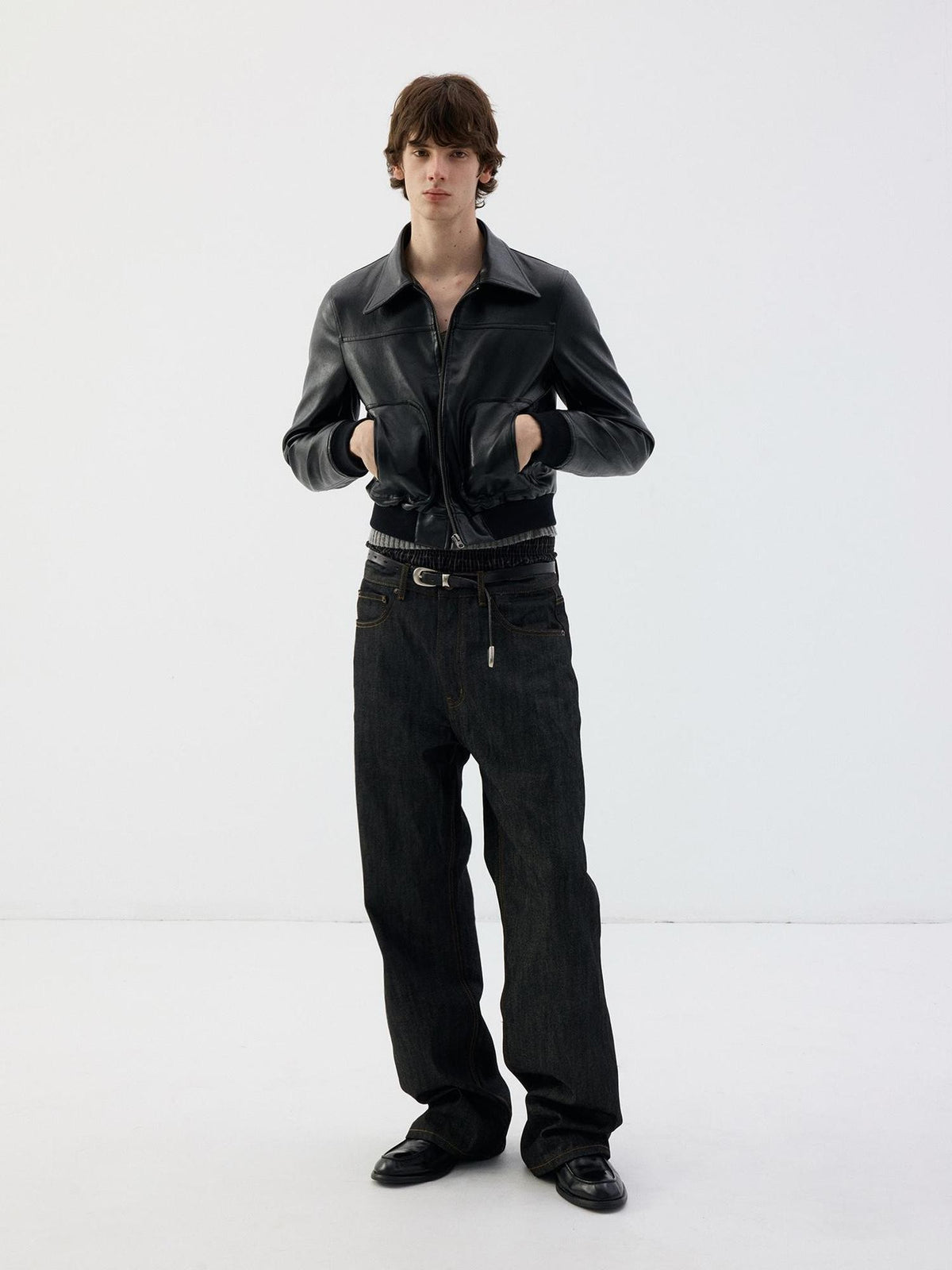 Delivery Vintage Black Cropped Zip Square Neck Skinny Fit Women&