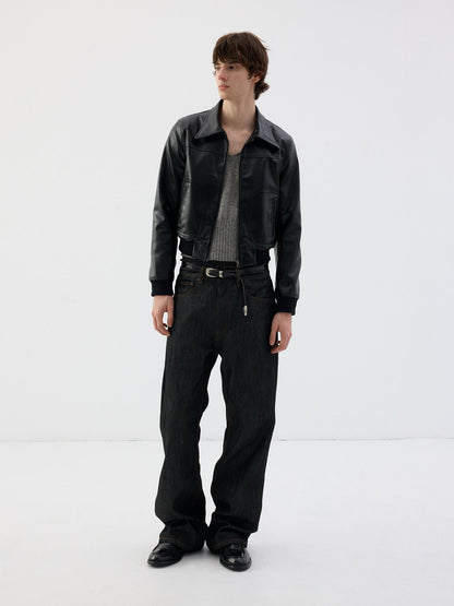 Delivery Vintage Black Cropped Zip Square Neck Skinny Fit Women&