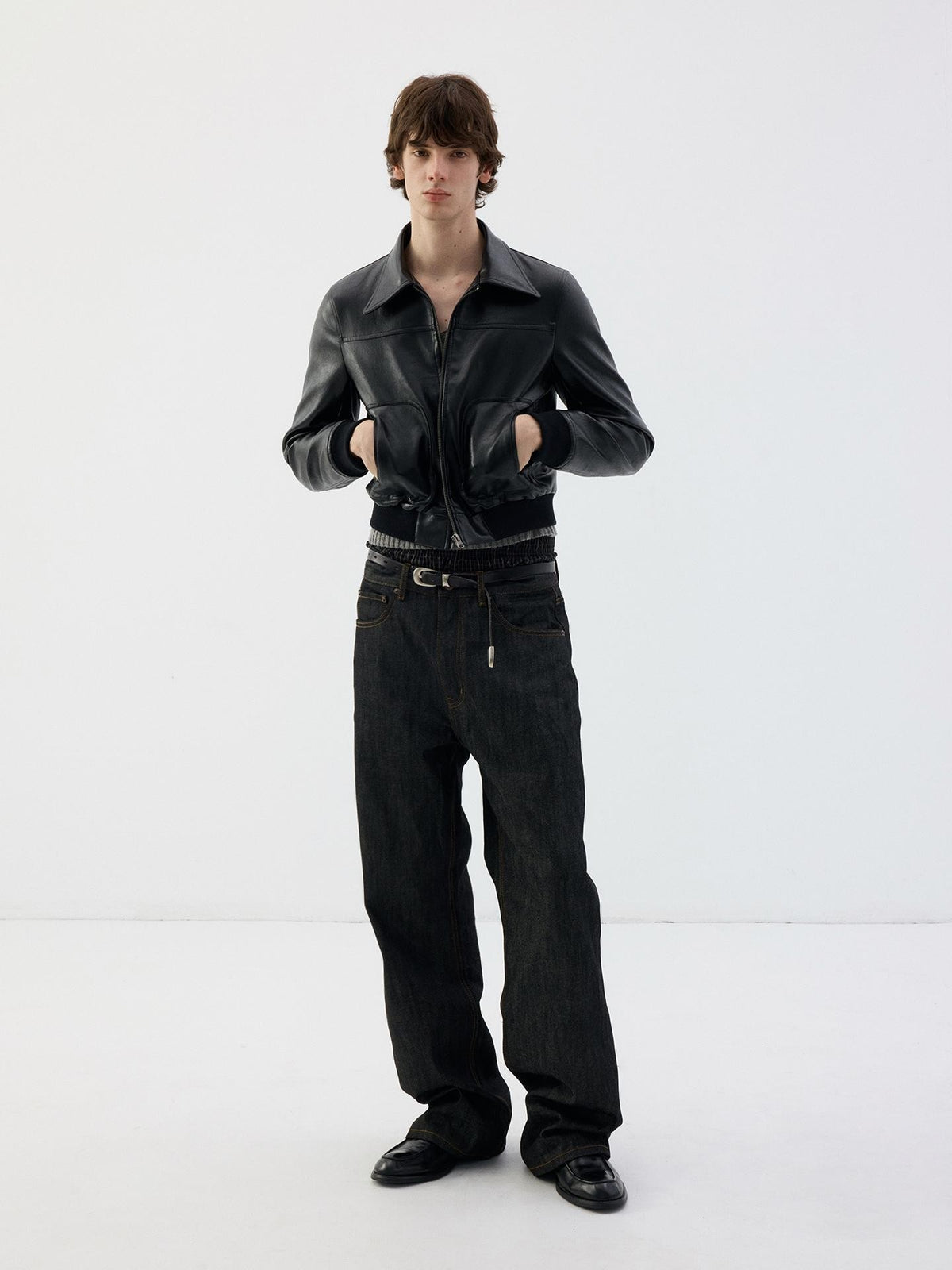 Delivery Vintage Black Cropped Zip Square Neck Skinny Fit Women&