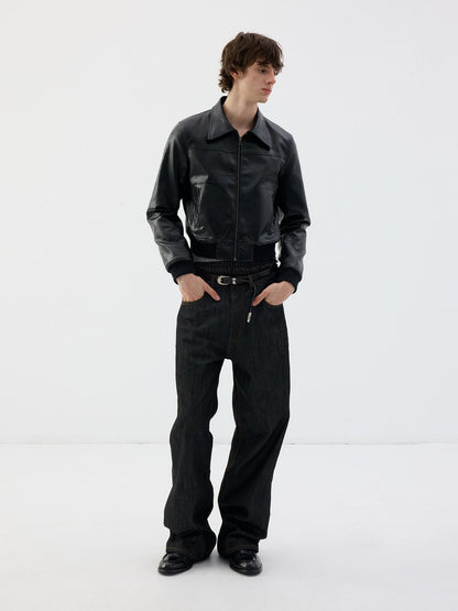 Delivery Vintage Black Cropped Zip Square Neck Skinny Fit Women&