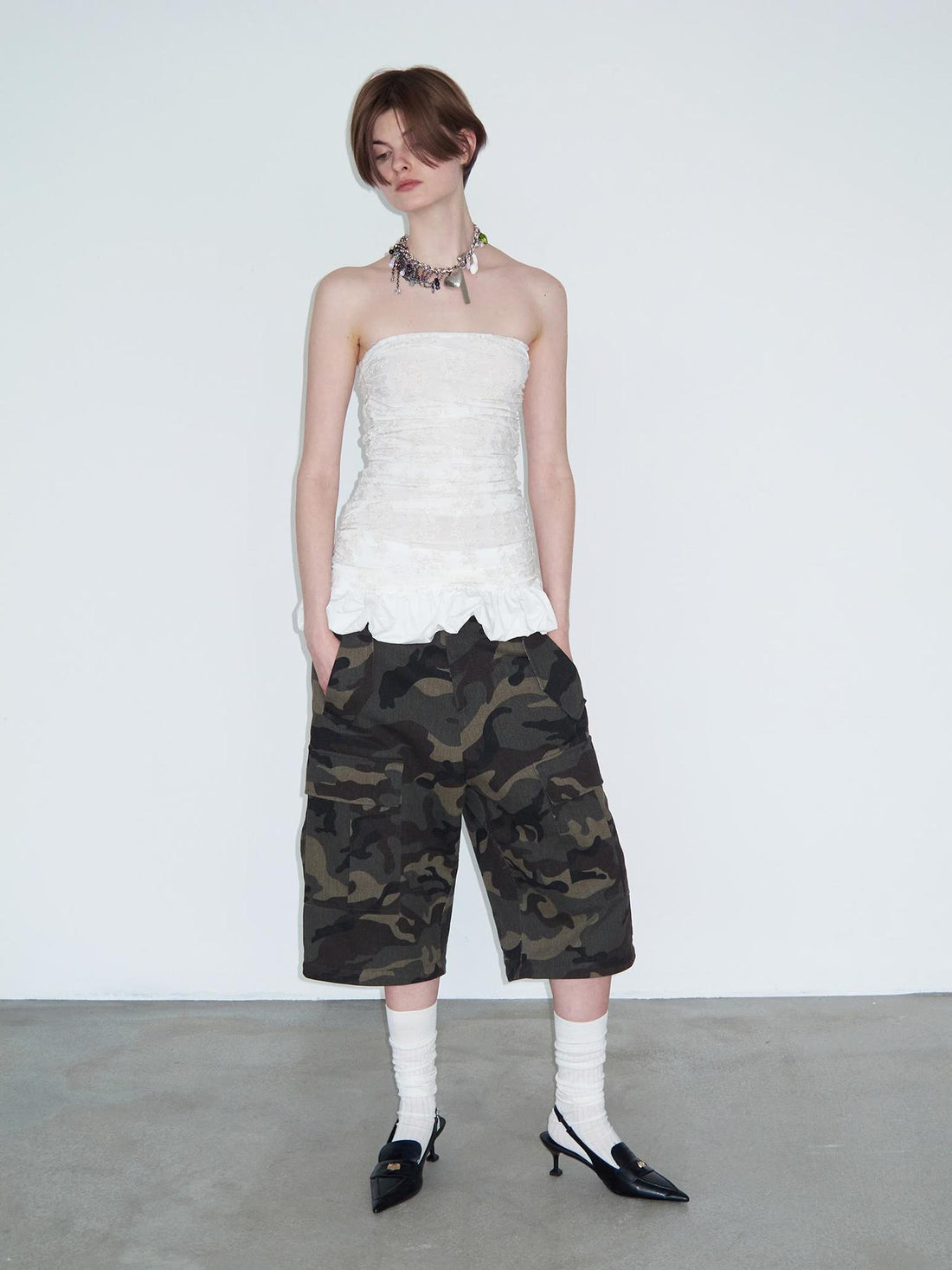 Delivery Vintage Washed Camo Cargo Pants Convertible Shorts