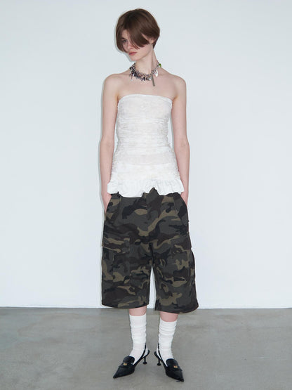 Delivery Vintage Washed Camo Cargo Pants Convertible Shorts